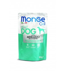 MONGE GRILL- DOG POUCHES CODFISH 100G SUŅIEM