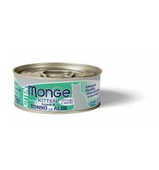 MONGE JELLY - WET CAT TUNA IN JELLY WITH ALOE - KITTEN 80G KAĶĒNIEM