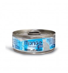 MONGE NATURAL - WET CAT CANS ATLANTIC TUNA 80G KAĶIEM