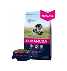 EUKANUBA PUPPY & JUNIOR MEDIUM BREED 15 KG KUCĒNIEM