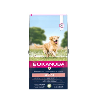 EUKANUBA DOG SENIOR L/XL BREED LAMB RICE 12 KG SUŅIEM