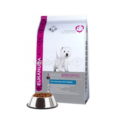 EUKANUBA AADULT FOR WEST HIGHLAND TERRIER 2,5 KG SUŅIEM