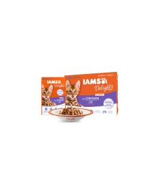 IAMS CAT DELIGHT KITTEN CHICKEN IN GRAVY 85 G KAĶĒNIEM