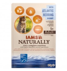 IAMS CAT WITH ATLANTIC HERRING IN GRAVY 85 G KAĶIEM