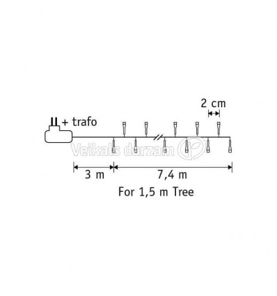 VIRTENE 1070839 370LED 7,4M