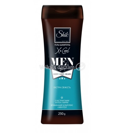 SHIK MEN ŠAMPŪNS UN DUŠAS ŽELEJA DETOX SYSTEM, 250ML