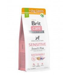 BRIT CARE SENSITIVE INSECT&FISH 12+2KG SUŅIEM