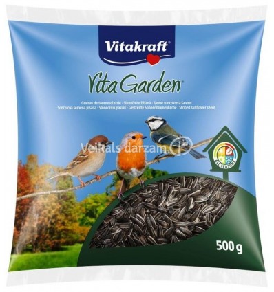 VITAKRAFT CLASSIC SUNFLOWERSEEDS STRIPED 500G SAULESPUĶU SĒKLAS