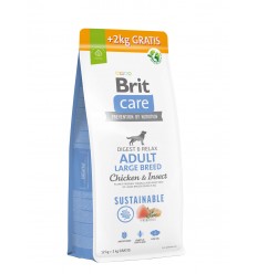 BRIT CARE ADULT L CHICKEN&INSECT 12+2KG SUŅIEM