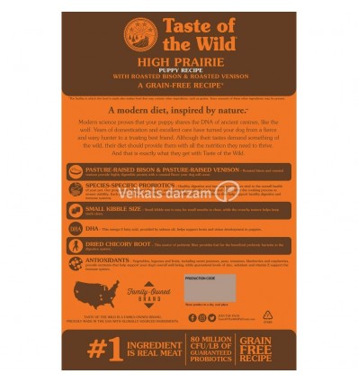 TASTE OF THE WILD HIGH PRAIRIE PUPPY BISON VENISON 2KG KUCĒNIEM