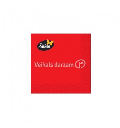 SALVETES SILKEN 33X33 3SL 20GAB SARKANS ASSDA33VR