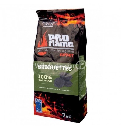 PROFLAME EXPERT OZOLA OGĻU BRIKETES 2 KG.