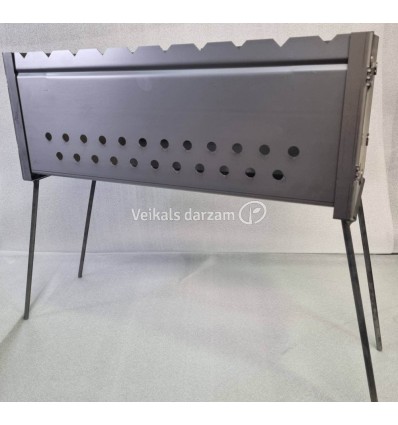 ŠAŠLIKA GRILLS AR 10 IESMIEM, 1,5 MM METĀLA BIEZUMS, 600x250x220 MM