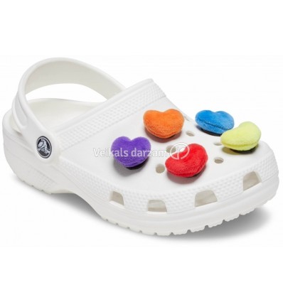 CROCS AKSESUĀRI FUZZY HEART 5GAB