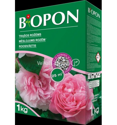 BIOPON GRANULĒTAIS MĒSLOJUMS ROZĒM 1 KG