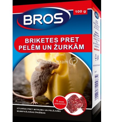 BROS BRIKETES PRET PELĒM UN ŽURKĀM 0,1 KG