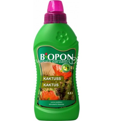 BIOPON ŠĶIDRAIS MĒSLOJUMS KAKTUSIEM UN SUKULENTIEM 0,5 L