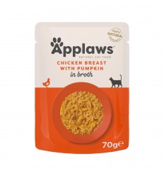 APPLAWS CHICKEN & PUMPKIN & WILD RICE KONSERVI 70G KAĶIEM 8001ML-A