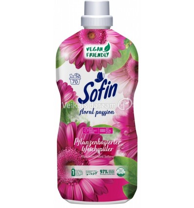 SOFIN AUDUMA MĪKSTINĀTĀJS VEGĀNISKS AR ZIEDU AROMĀTU FLORAL PASSION 1,4L