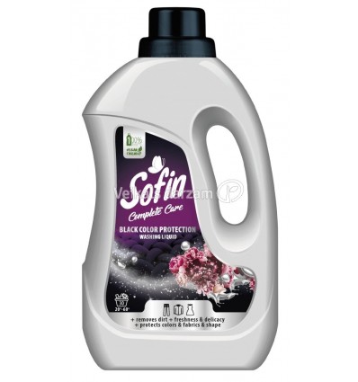 SOFIN ŠĶIDRAIS MAZGĀŠANAS LĪDZEKLIS KRĀSAINIEM UN MELNIEM AUDUMIEM COMPLETE CARE & BLACK COLOR PROTECTION, 1,5L